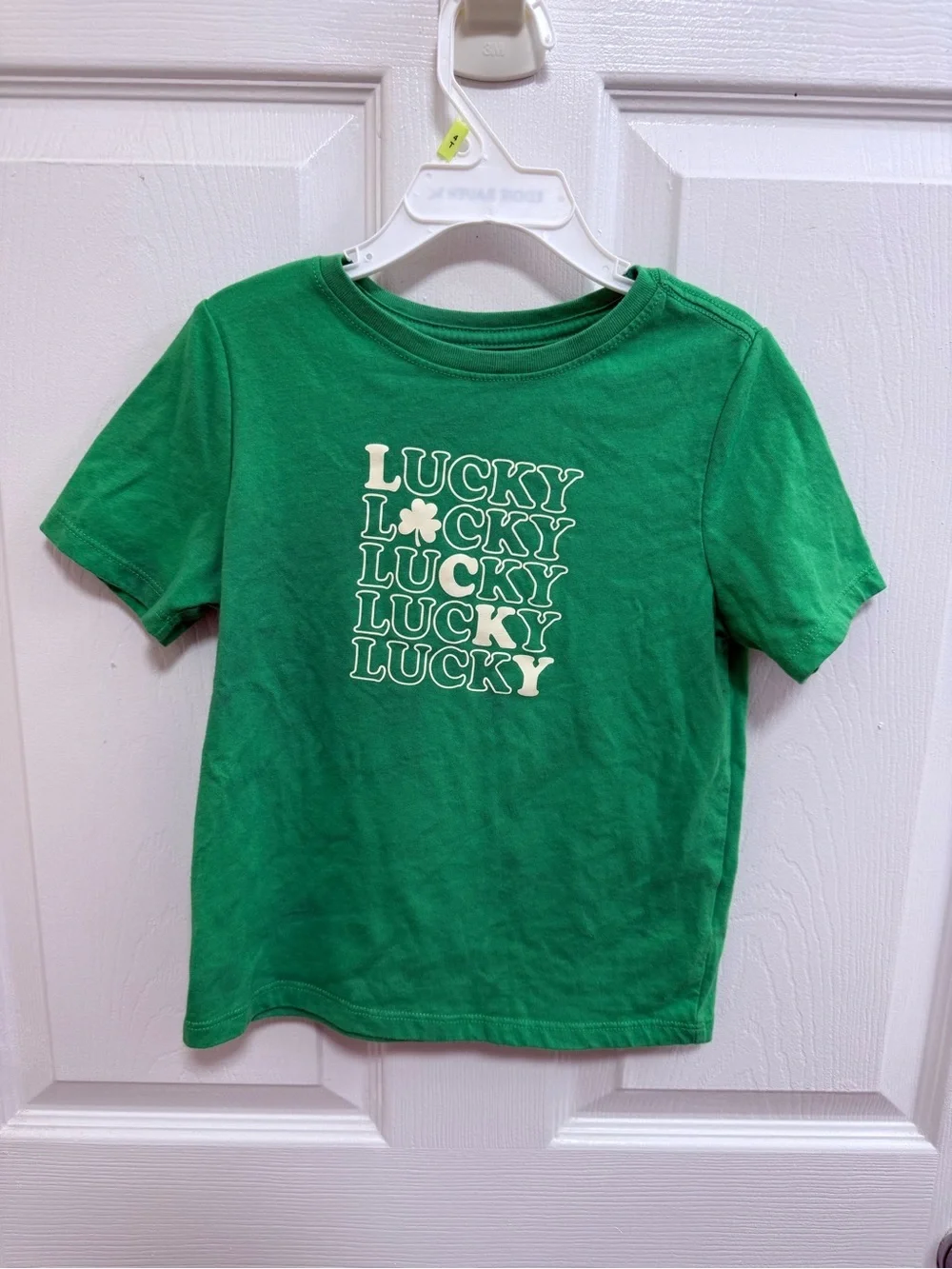 Kids Green 'Lucky' Graphic Tee, Size 5